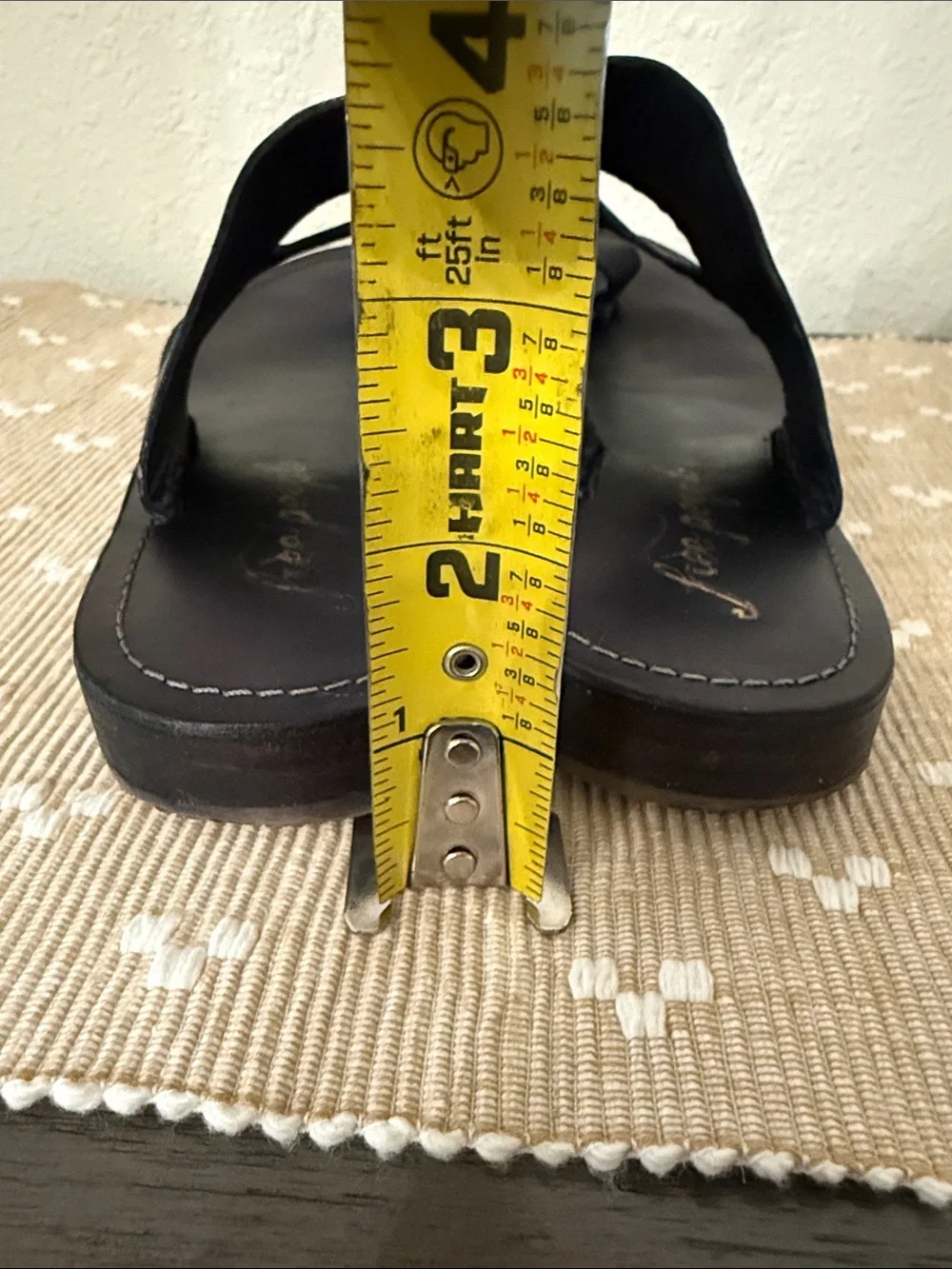 Free People Black Leather Slide Sandals